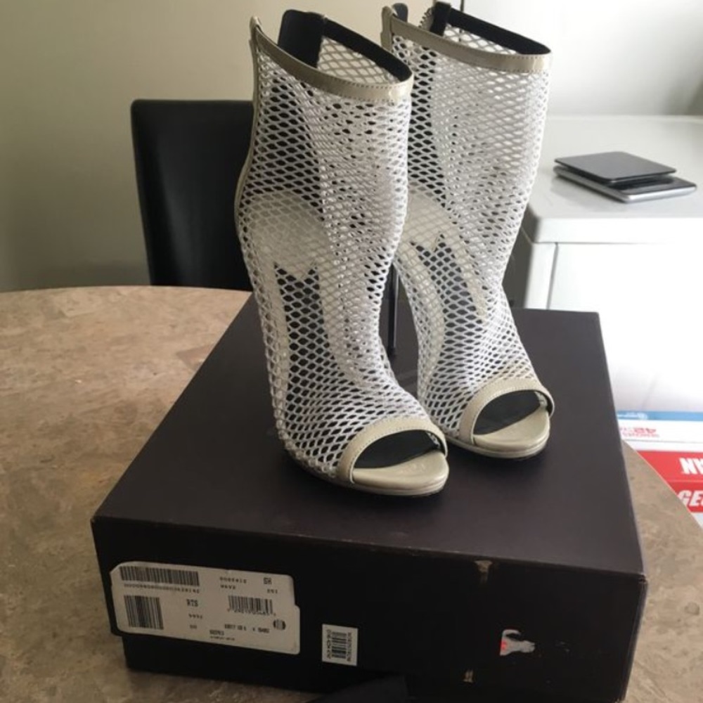 Brian Atwood White Booties Size 6